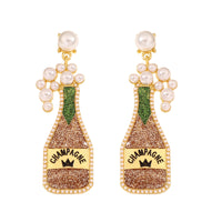 Light Luxury Carnival Cute Wine Bottle Trendy Grace Versatile New Earrings