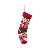 Red And Green Wool Christmas Stockings