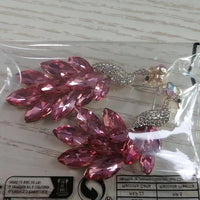 Boucles d'oreilles paon en cristal de diamants rétro à la mode