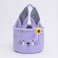 Plush Easter Bunny Face Basket
