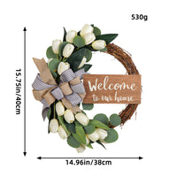 Couronne de bienvenue de tulipes