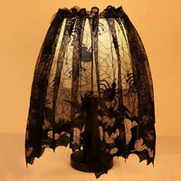 Halloween Lampshade Black Lace Spider Mesh