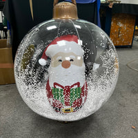 Inflatable Transparent Christmas Ornament Balls With Lights