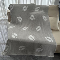 Football Velvet Blanket Knitted Jacquard