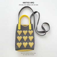 Mini Knit Shoulder Crossbody Bag