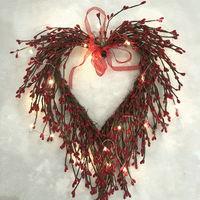 Heart Love Wreath With Lights