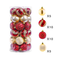 Assortiment de boules de Noël en plastique (30 pièces)