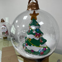 Inflatable Transparent Christmas Ornament Balls With Lights