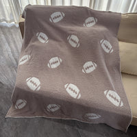 Football Velvet Blanket Knitted Jacquard