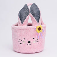 Plush Easter Bunny Face Basket
