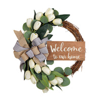 Couronne de bienvenue de tulipes