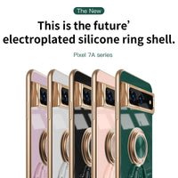 Creative Astronaut Ring Bracket Spaceman Electroplated Silicone Google Pixel Protective Case