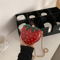 Small Strawberry Heart Shaped Chain Bag
