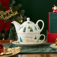 Gift Box British Teapot Gold-plated Coffee Set Ceramic Tea Set Christmas Gift
