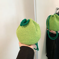Bolso tejido con gancho de lana hecho a mano puro INS para bandolera para niños