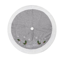 Gray Merry Christmas Tree Skirt