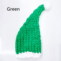 Chapeau de noël en laine, chaud, ample, créatif, tricoté à la main, chapeau Parent-enfant, bonne année