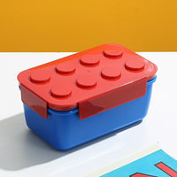 Building Block Lunch Box Children's Rectangular Bento Fruit Microwave Oven Heating