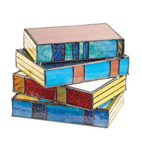 Resin Stained Glass Stacked Books Lamp