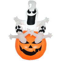 Jack-o-Lantern Ghosts Inflatable Halloween Decoration
