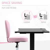 Love Shape Swivel Leisure Chair On Wheels Upholstery Home Office Computer Chair Linen Fabric Vanity Seat For Girls Women