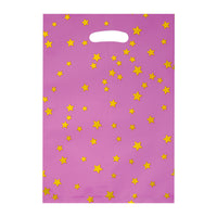 Solid Color Gold Star Aluminum Film Party Favor Gift Bags (10 Pcs)