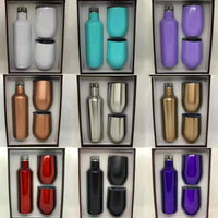 304 Stainless Steel 500ml Insulated Wine Bottle Wine Cup Gift Box Set