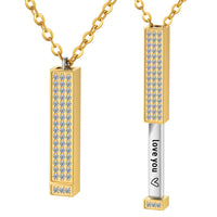 DIY Engraved Rhinestone Necklace