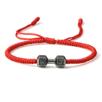 Woven Alloy Dumbbell Bracelet