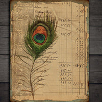 Background Paper Peacock Plant Vintage Hand Account Material Stickers