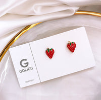 Small Strawberry Stud Earrings