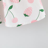 Strawberry Printed Spring Dress With Hat (Baby/Toddler)