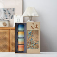 Tea Cup Gradient Color Master Cup Gift Box With Hand Gift Tea Set