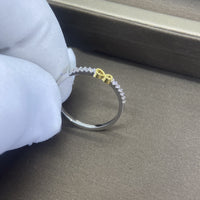 Conjunto de anillos de plata con corazón infinito para madre e hija