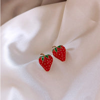 Small Strawberry Stud Earrings