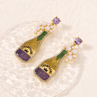 Light Luxury Carnival Cute Wine Bottle Trendy Grace Versatile New Earrings