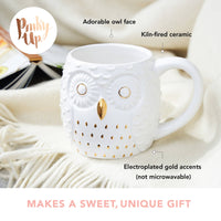 Olivia™ 3D Gold Accented Ceramic Owl Mug