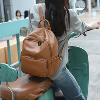 High Capacity Leather Backpack
