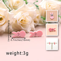 Cute Easter Bunny Shape Acrylic Earrings
