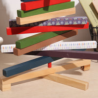 Décorations de blocs en bois pour sapin de Noël