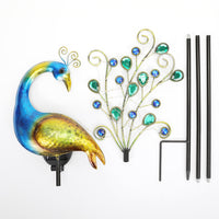 Solar Peacock Crafts Iron Art Ornament Plug-in Decorative Lamp