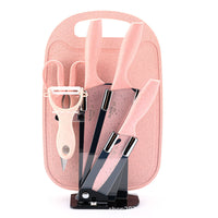Knives With Cutting Board Kitchen Gift Set