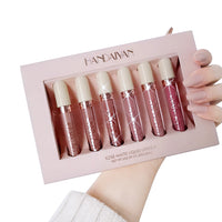6 Matte Rose Lip Gloss Liquid Lipstick Matte Set Gift Box