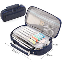 Women's Simple Multifunctional Double-layer Large Capacity Pencil Pouch