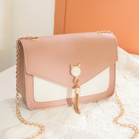 Bolsos cruzados pequeños para mujer Bolsas de mensajero con cadena con candado de gato