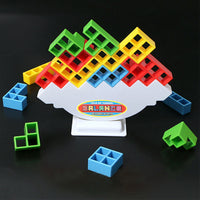 Jeu de puzzle d'équilibrage de tour Tetra Block
