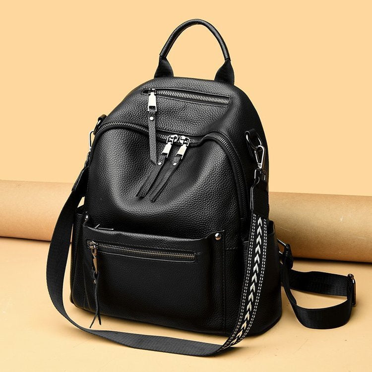 Top Layer Cowhide Backpack Girl Travel Large Capacity  display picture 1
