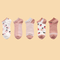 Embroidered Cartoon Boat Socks (10 Pairs)