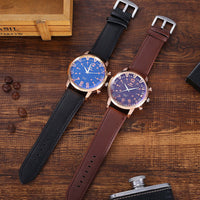 Fashion Creative Personality Watch Glasses Belt Wallet Set Gift Box
