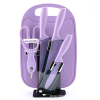 Knives With Cutting Board Kitchen Gift Set